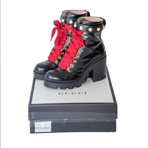 Authentic Gucci Pearl Hiking Boots Size 39/ 9